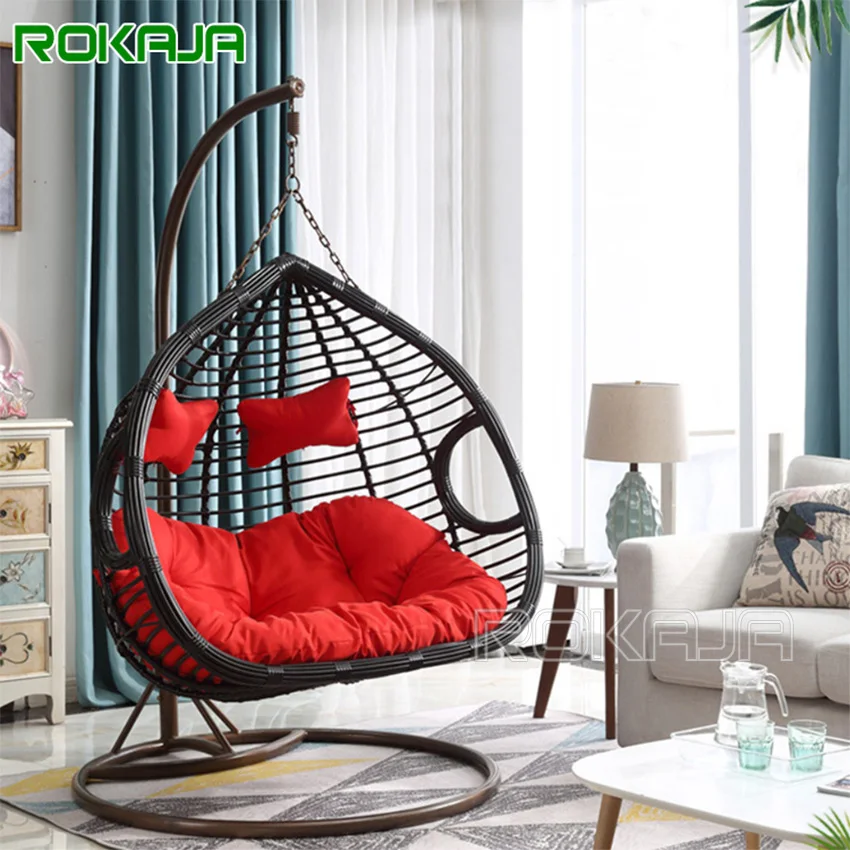 Outdoor Single Double Cradle Chair Swing Water Droplets Hanging Chair Hanging Basket Wicker Chair