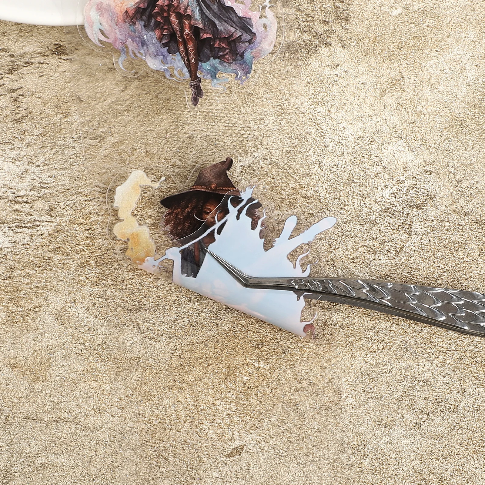 60 مللي متر * 200 سنتيمتر خمر الساحرات السوداء شخصية المشهد PET الشريط الإبداعية DIY بها بنفسك مجلة المواد الكولاج سجل القصاصات القرطاسية #5