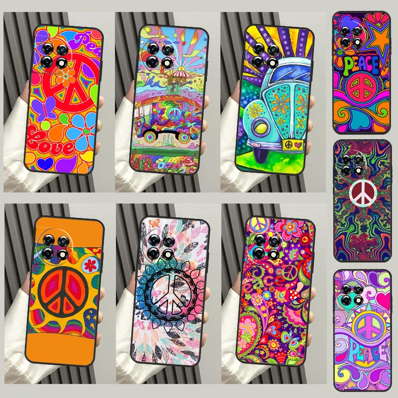 Hippy Hippie Psychedelic Art Peace Case For OnePlus 11 9 10 Pro Ace 2 8T 9RT 10T 10R OnePlus Nord N10 N20 2T CE 2 Lite Cover