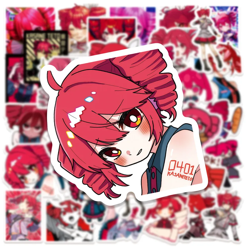 10/50PCS Kasane Teto Graffiti Stickers  Anime Figures Manga Decal DIY Luggage Phone Guitar Scraphbook Waterproof Sticker Kid Toy