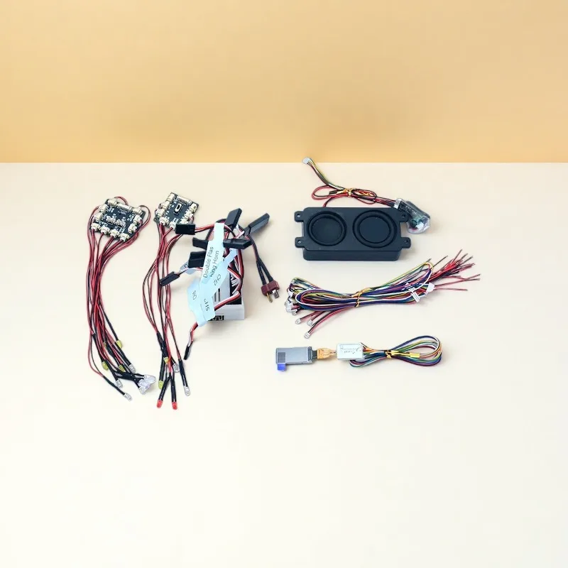 Strumento di collegamento del gruppo di luci/suoni di simulazione per 1/14 Tamiya RC autocarro con cassone ribaltabile SCANIA 770S VOLVO Mercedes-Benz ACTROS MAN parti