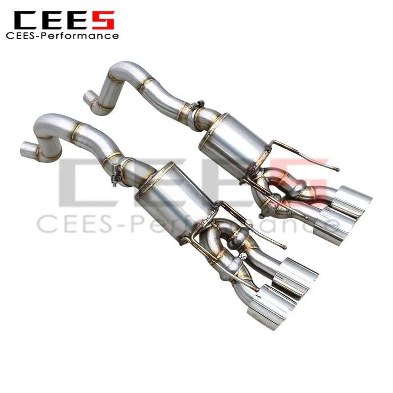 

CEES Stainless Steel Round Muffler for Chevrolet Corvette C6 V8 6.2L 2007-2013 Street Car Axle Back Section Exhaust System