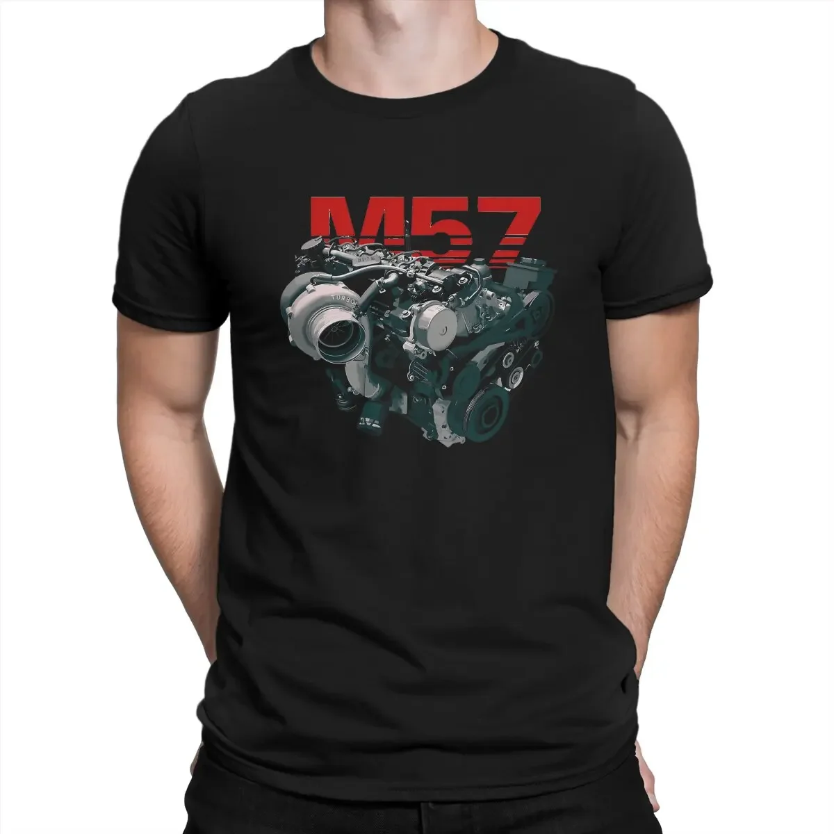 Men's M57 Engine T Shirt Bavarian Power 100% Cotton Clothes Novelty Short Sleeve Round Neck Tee Shirt 4XL 5XL T-Shirts