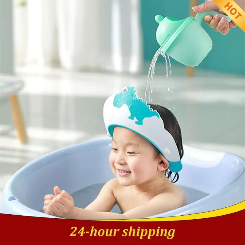 Children Shampoo Eye Water-proof Hair Shield for Infant Baby Soft Cartoon Bath Visor Hat Adjustable Baby Shower