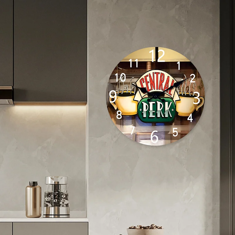 

American Style Fashion Clock Friends Peripheral Wall Clock Silent Creative Clock Bedroom Living Room Coffee Shop Home Decoration