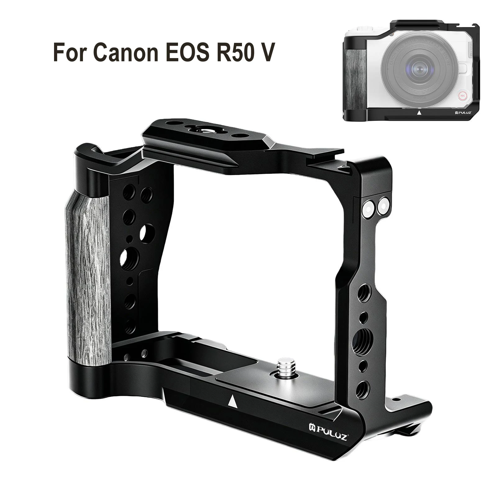 PULUZ for Canon EOS R6 III / R50 V Live Streaming Camera Cage Expansion Mount Frame Aluminum Alloy Camera Frame