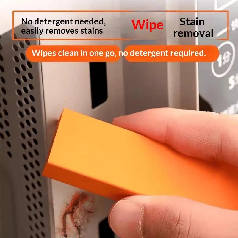 1Pcs Effortless Rubber Scrubber Magic Cleaning Eraser - Safe Uncharged Stain And Rust Remover For Bathroom Glass, Kitchen Pots