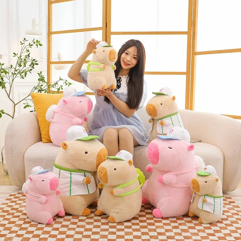 60cm Big Size New Capybara Stuffed Animal Kawaii Cartoon Doll Home Decoration Girl and Children's Pillow Festival Gift Toy