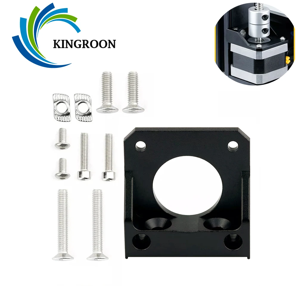 KINGROON Z-axis Stepper Motor Mount Fixed Bracket Aluminum Z-Rod Bearing Holder for Ender 3-V2 Ender 3-Pro 3D Printer Parts