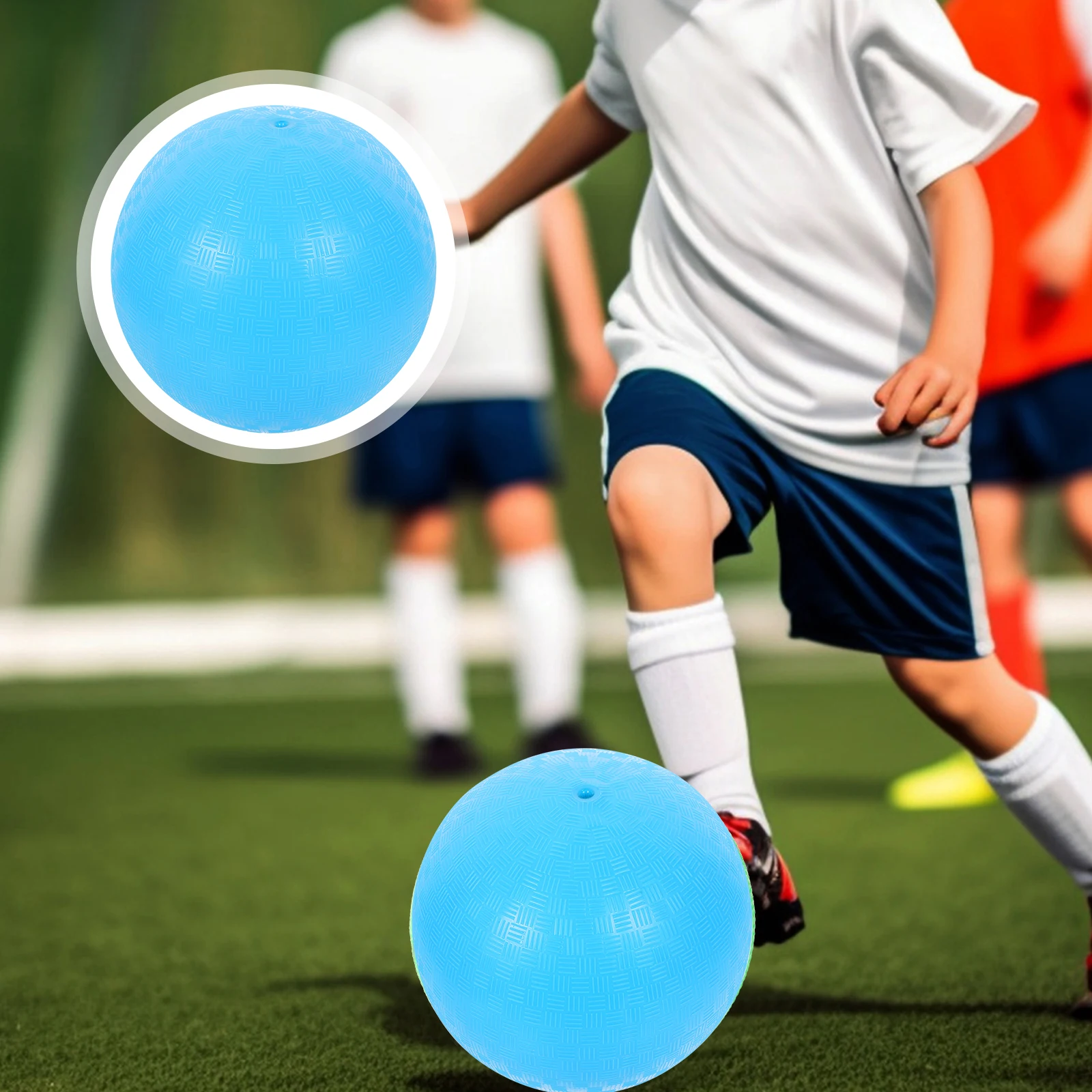 

Durable Pvc Playground Ball For Kids Outdoor Sports Kickball Handball Beach Patting Lightweight Jumping Ball Colorful Ages 8-12