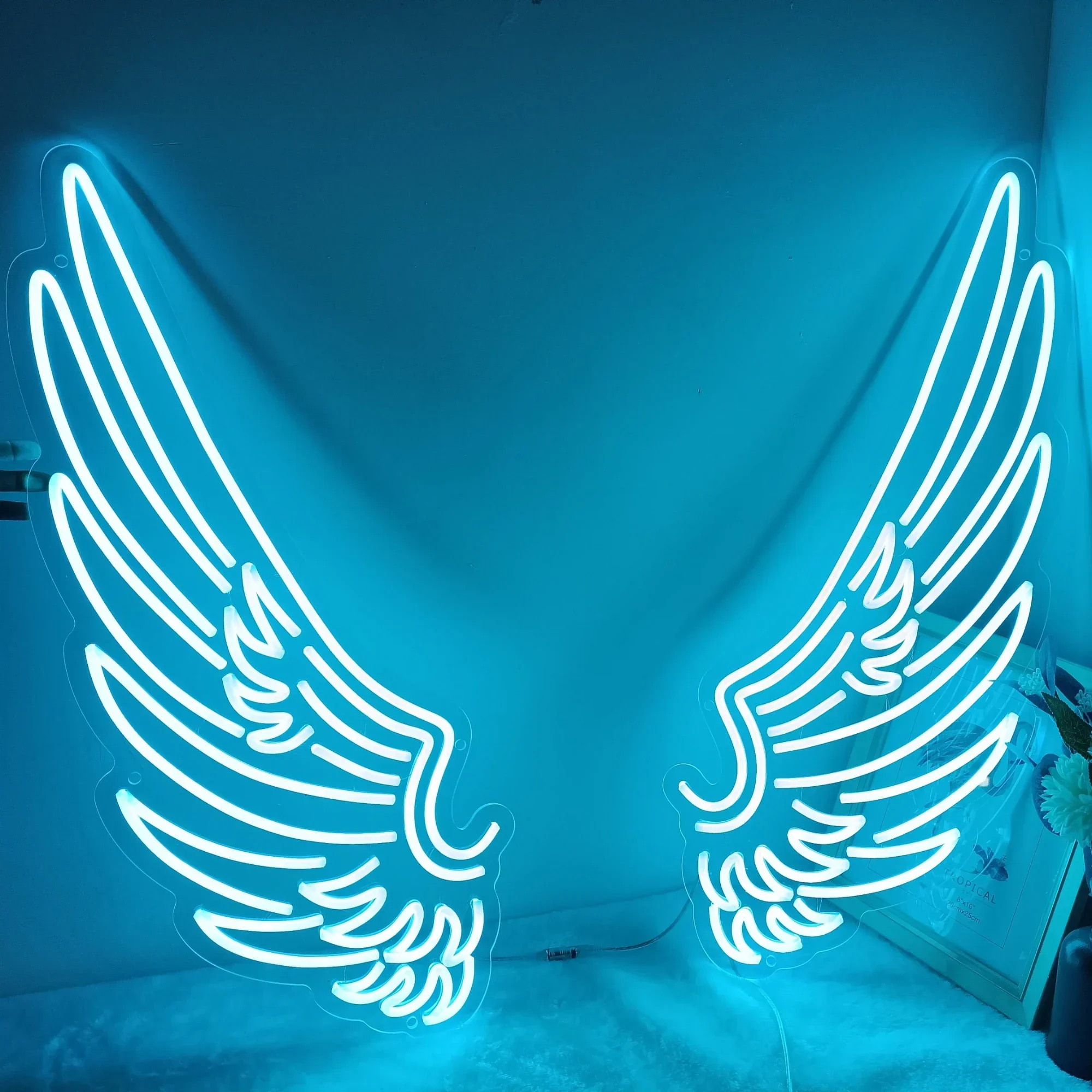 

Wing Neon Sign Angel Wings Custom Neon Signs for Wedding Bedroom Party Living Room Bar Wall Decor Party Decoration Neon Lights