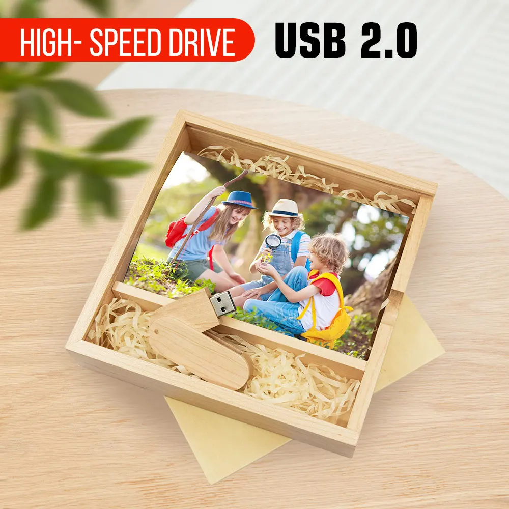 

Бесплатный USB-флеш-накопитель из орехового дерева с индивидуальным логотипом, фотоальбом, USB 2.0, 16 ГБ/32 ГБ, подарок на свадьбу/для фотографов