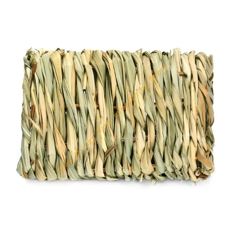 

Natural Grass House for Rabbit Lightweight & Comfortable Small Animal Tunnel Play Hideaway Grass Bed Chew Toy for Rabbit 55KF