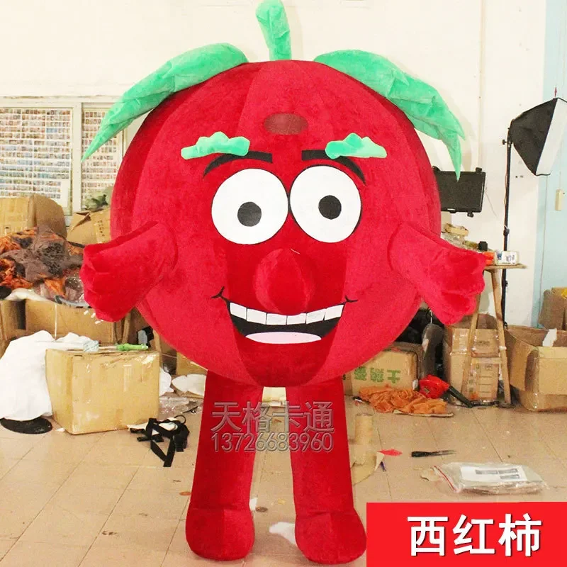 

Mascot Costume Tomato Inflatable Fruit Cartoon Doll Plush Clothing People Wearing Fruit and Vegetable Performance