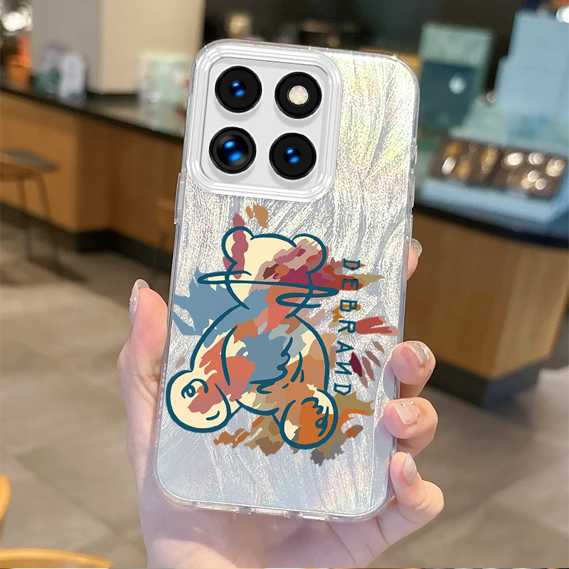 Чехол для телефона Hot Graffiti Teddy Bear для Xiaomi 15 Pro Case Poco X6 X3 F6 M6 M4 Pro C75 13T 14T 11X 11 Lite Жесткий противоударный чехол