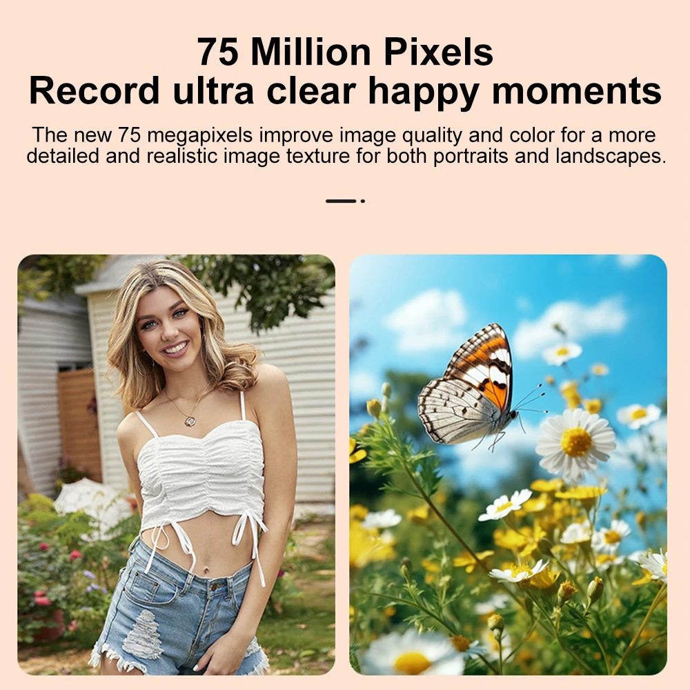 Ourlife Compact Vlog Travel Camara 180 °   شاشة كاميرا رقمية 5K مدمجة في فلاش متعددة الوظائف وخفيفة الوزن للتصوير الفوتوغرافي
