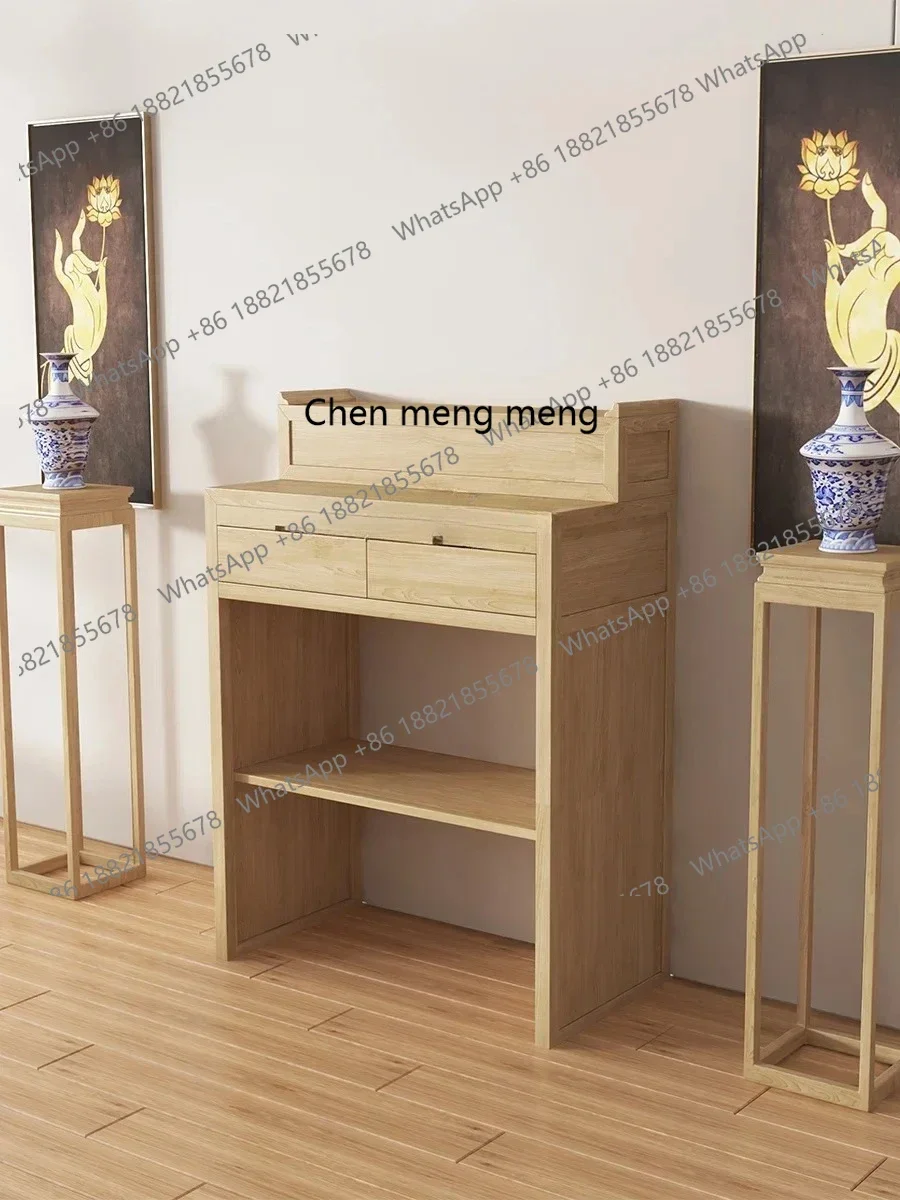 Solid Wood Altar Buddha Cabinet Buddha Shrine New Chinese Style Altar Cabinet Clothes Closet Shrine