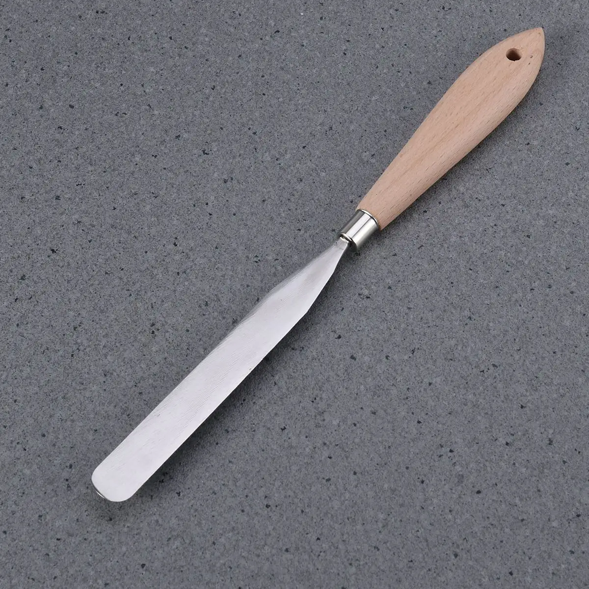 Stainless Steel Oil Painting Knife Artist Craft Earlywood Spatula Mixing Scraper Tool Wooden Handle Baking Tools Stationery