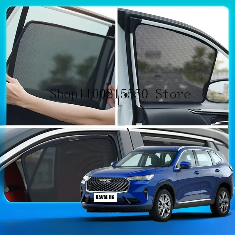 For Haval H6 3RD Gen 2021-2024 Magnetic Car Sun Visor Accessori Window Windshield Cover SunShade Curtain Mesh Shade