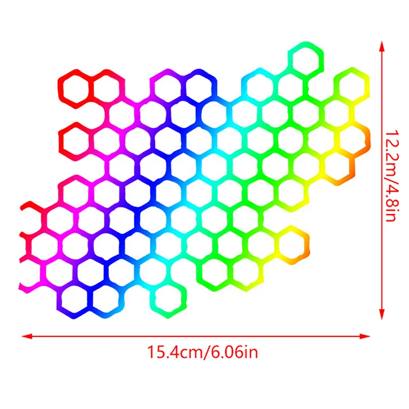 Calcomanías de panal de abeja para casco de motocicleta, pegatinas impermeables, pegatinas de parachoques, 1 unidad