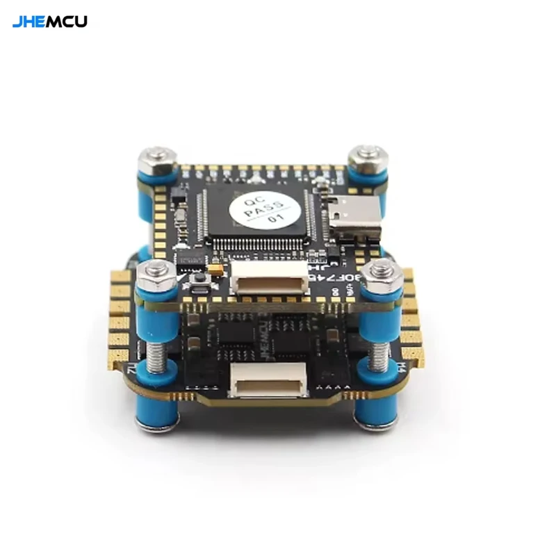 JHEMCU F745 Vluchtcontroller Stack GF30F745-MPU Vluchtcontroller AM32 60A 4in1 ESC 3-6S 30X30mm voor FPV Freestyle