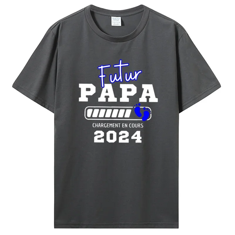 Future Dad 2024 T-shirt Funny Father Papa Gifts Men Cotton Summer Haarajuku O-neck Tee Shirts Clothing Oversized streetwear new