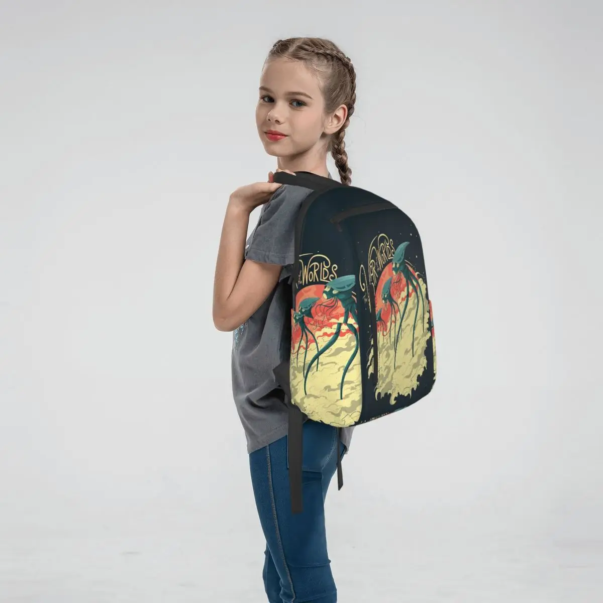 War Of The Worlds Backpack Large Capacity Boys Girls BookBag School Bag Shoulder Bags for Men Women