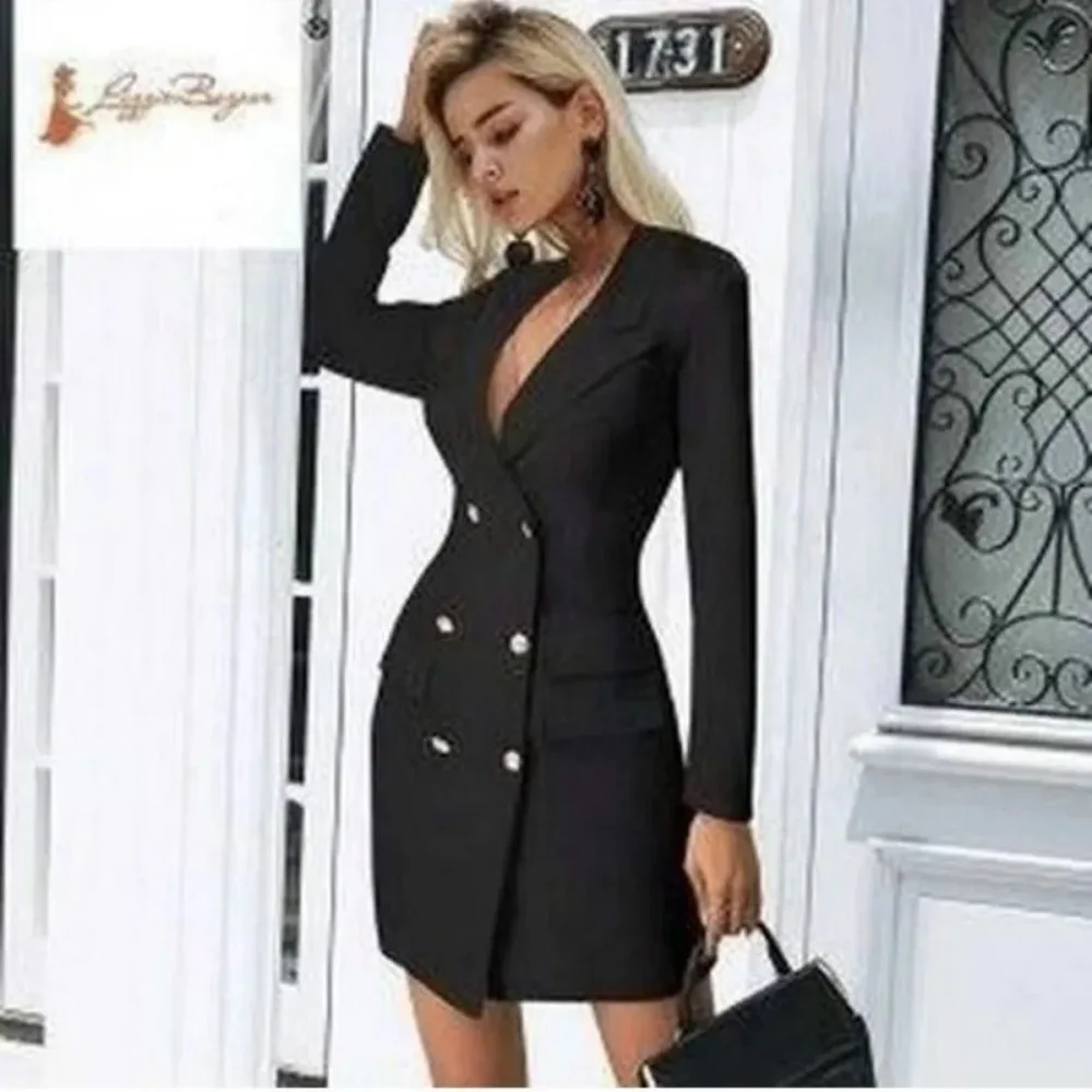 Trech Coat Women Dress Double Breasted Turn-down Collar Slim Long Sleeve Spring Fashion Jackets