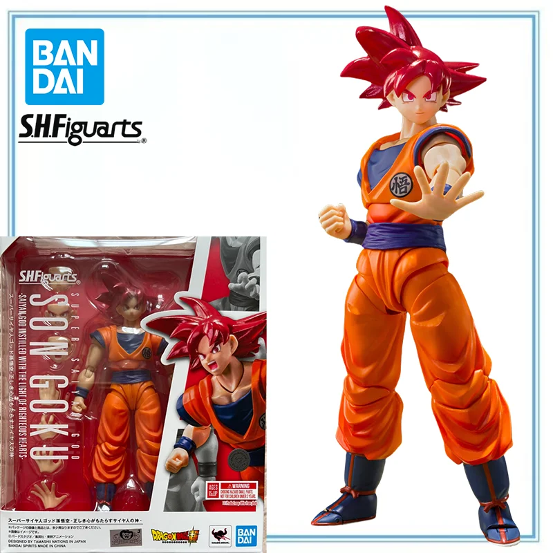 

BANDAI SPIRITS Original in Stock Son Goku SSJ God S.H.Figuarts Saiyan God Instilled with The Light of Righteous Hearts