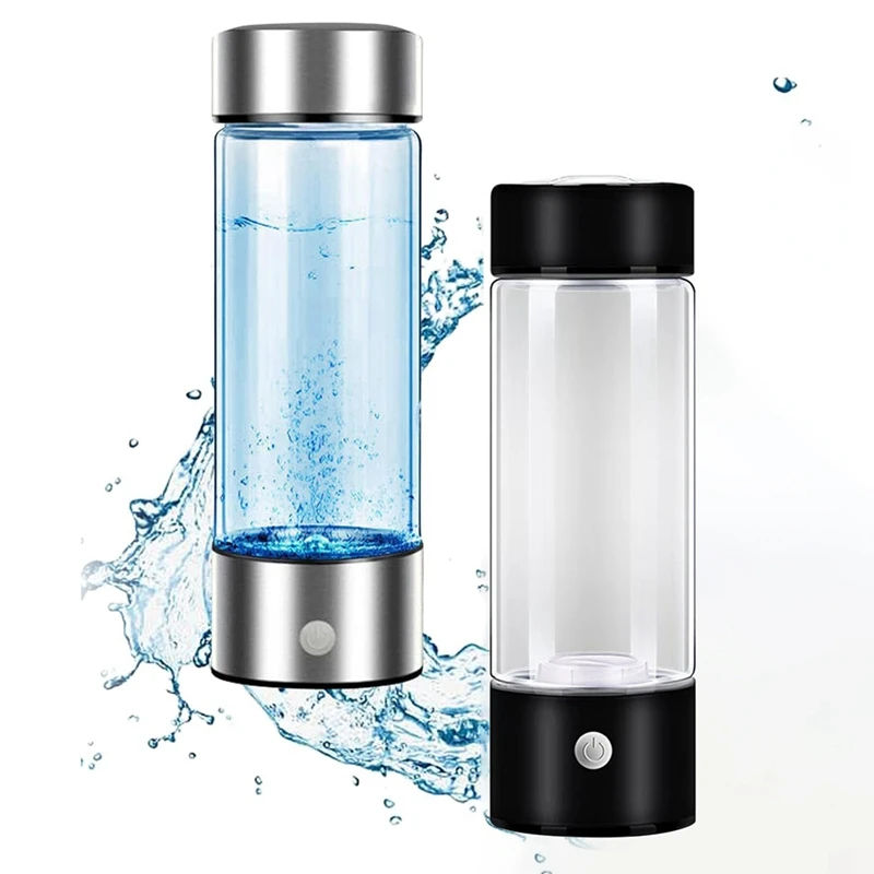 

2Pcs Hydrogen Water Bottle Rechargeable Hydrogen Water Generator With Gift Box, Hydrogen Water Ionizer Machine