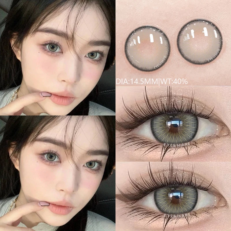 AMARA 1Pair Color Contact Lenses for Eyes Blue Soft Colored Contact Lens Natural Contact Lenses Eye Cosmetic Blue Color Lens