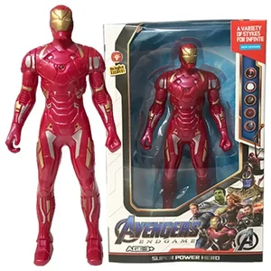 Toys Action Figure for Children, Figures Anime Marvel, Spider-Man, Hulk, Iron Man, Cartoon Kids Toy, Christmas Gift, Glow Doll Hobbies, 17 cm 6 Main Sales Iron Man - №3