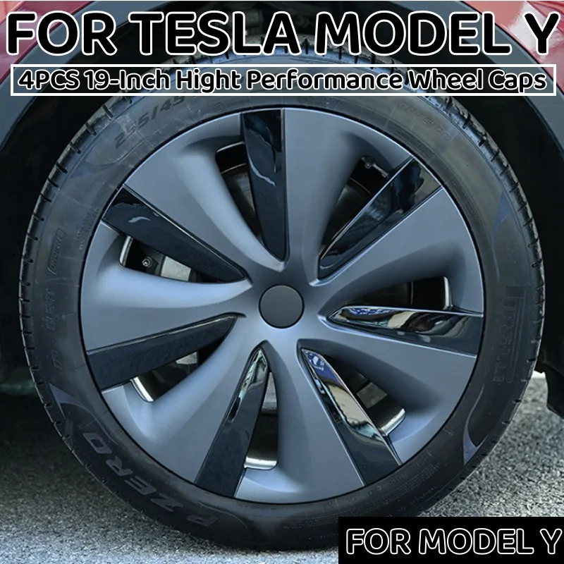 4 шт. 19-дюймовые колпачки для колес, колпачки для колес с полным ободом, аксессуары для Tesla Model Y 2018-2023 4 шт. 19-дюймовые колпачки для колес, колпачки для колес с полным ободом, аксессуары для Tesla Model Y 2018-2023
