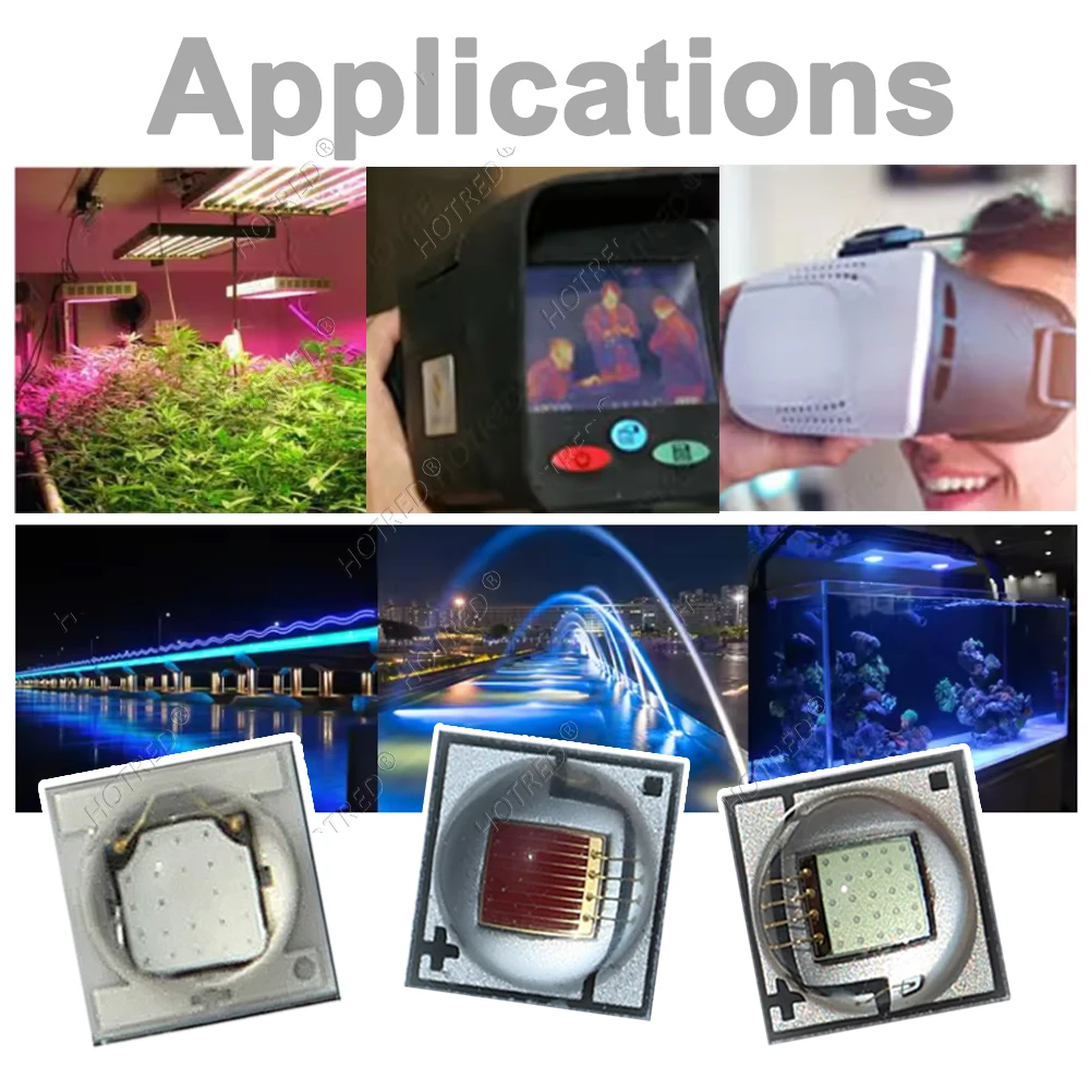 5-10 قطعة 5 واط عالية الطاقة LED مصلحة الارصاد الجوية 3535 السيراميك الأحمر 620nm Blue450nm الأخضر 520nm XPG2 3-3.6 فولت Chip1500mA عالية التوصيل لوحة سيراميك