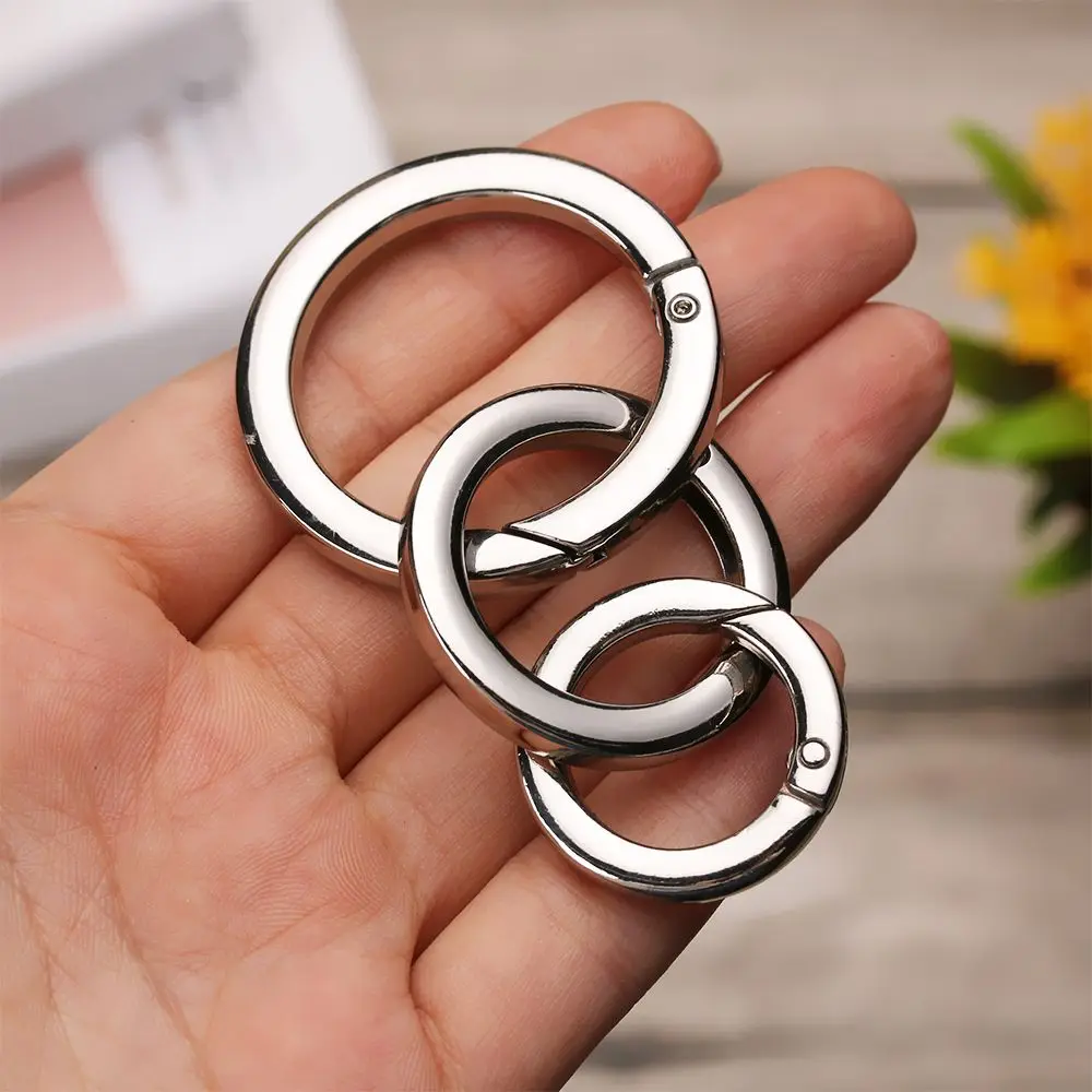 quality Round Push Trigger Zinc Alloy Hooks Spring O-Ring Buckles Carabiner Purses Handbags Bag Belt Buckle Snap Clasp Clip