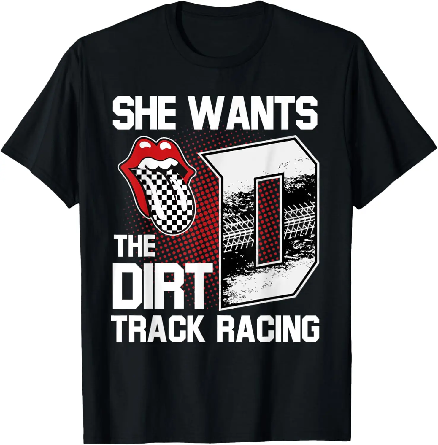 She Wants The D Dirt Track Racing Girl Motocross T-Shirt