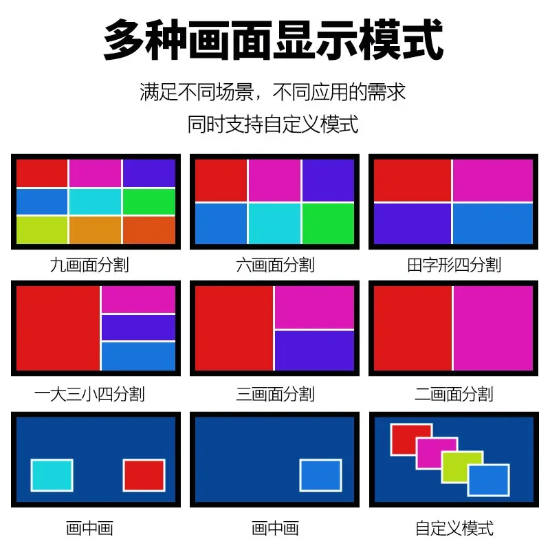 Industrial high-end solution screen splitter clear screen two in one out seamless switching