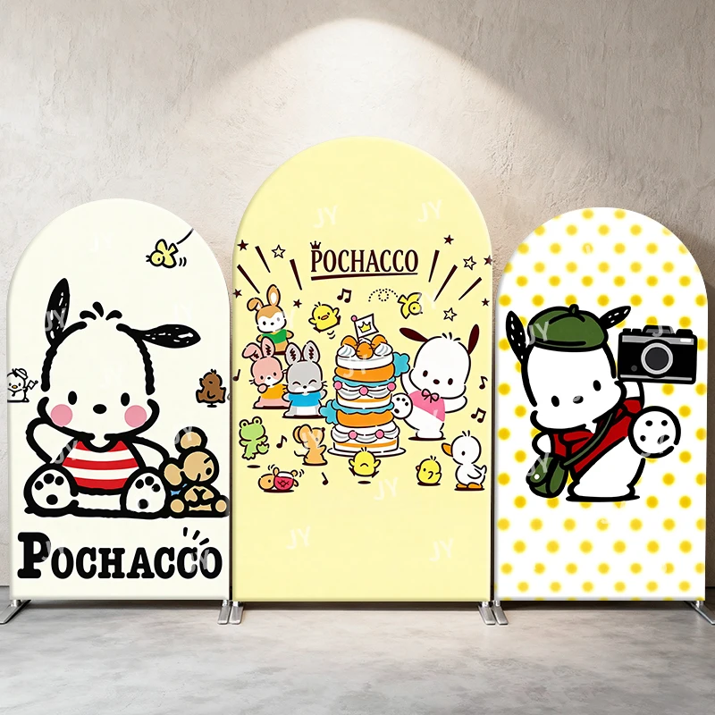

Фон для фотосессии Pochacco Fun Collage: яркая мультяшная сцена для детского дня рождения, вечеринки в честь рождения ребенка, декор для фотозоны