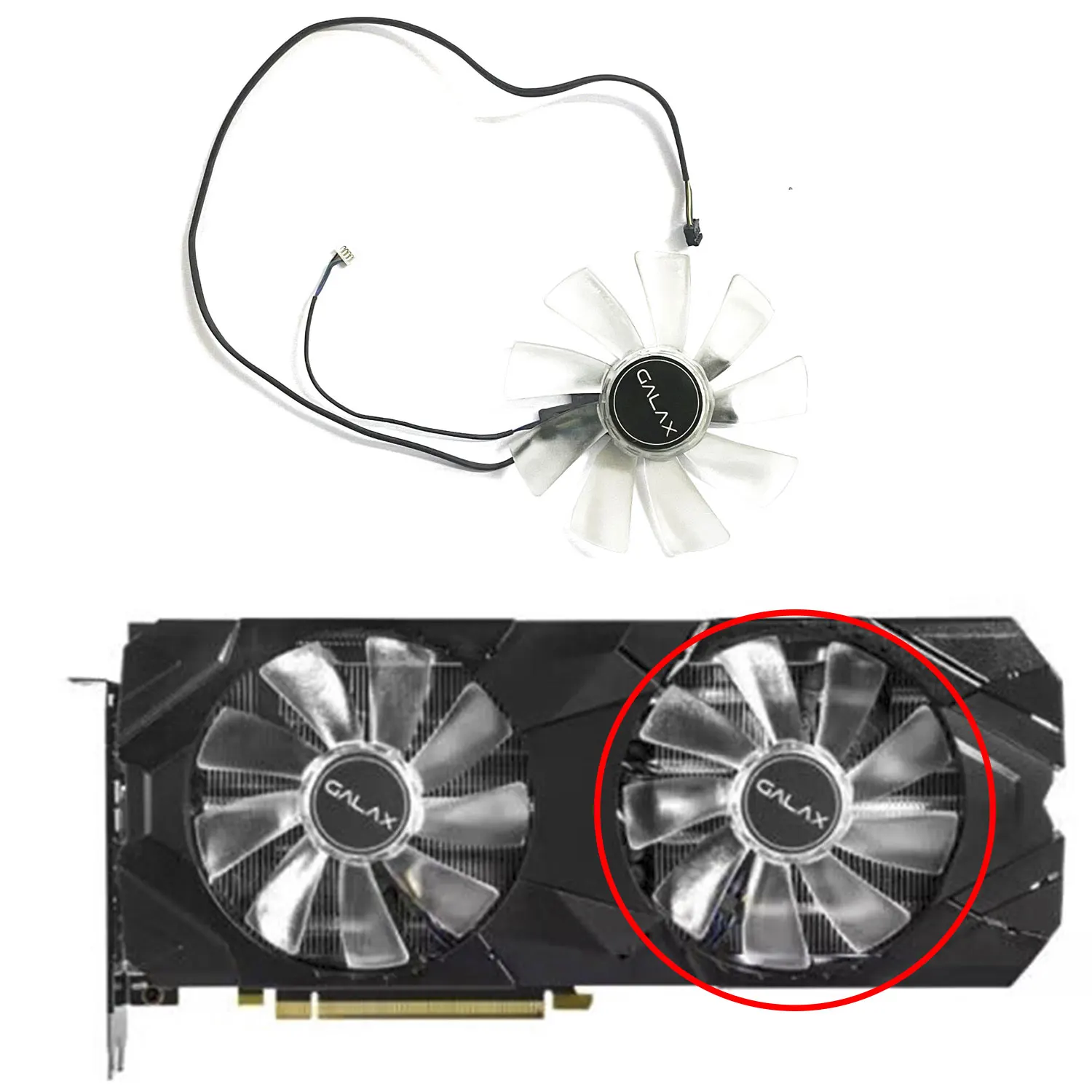 Ventilador GPU para GALAXY RTX2060S 2070 2080TI Super EX placa gráfica de refrigeração, original, novo, 2 fãs, 100mm, 4Pin, DC 12V, RTX2080, 2080S