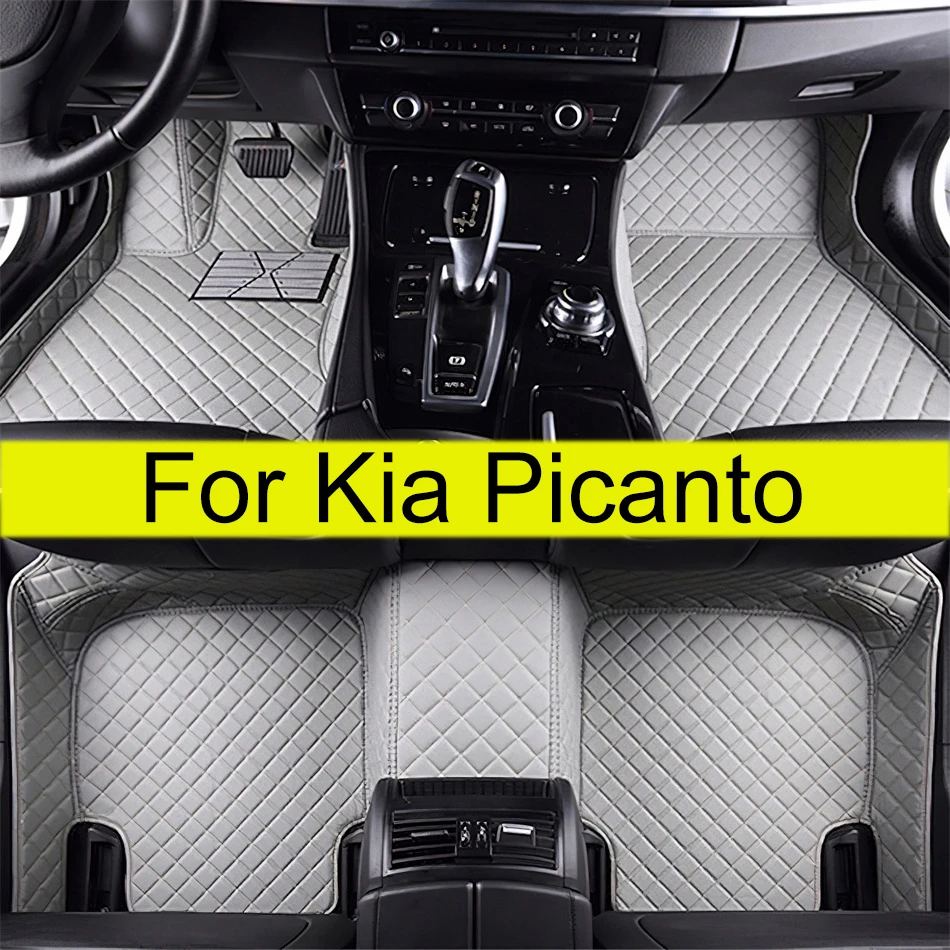 Alfombrillas de cuero para coche, Tapete antisuciedad para Kia Picanto Morning Grand Eko Taxi JA 2012-2017, 5 puertas, accesorios para coche