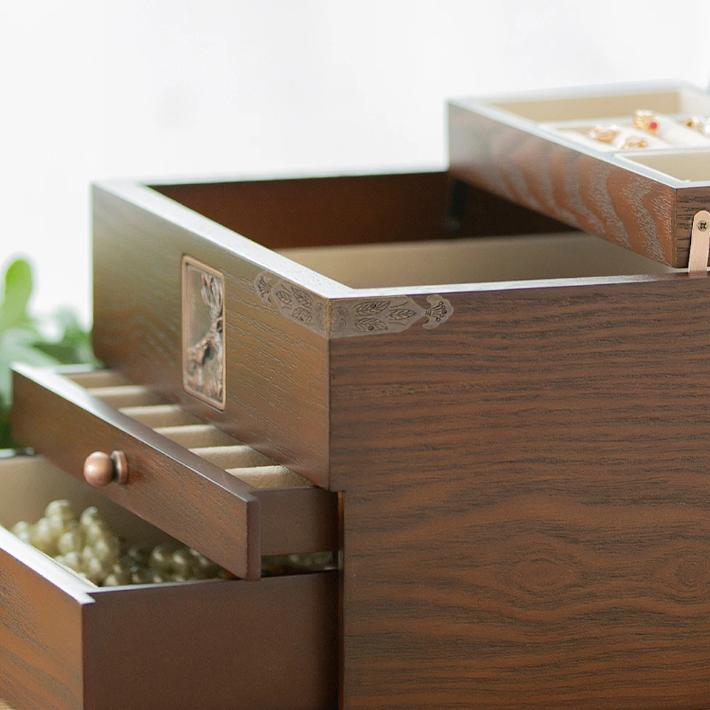 

8 Pcs Copper Edging Accessories Vintage Table Corner Guard Retro Wooden Box Protector Metal Brace Brass Safety Design