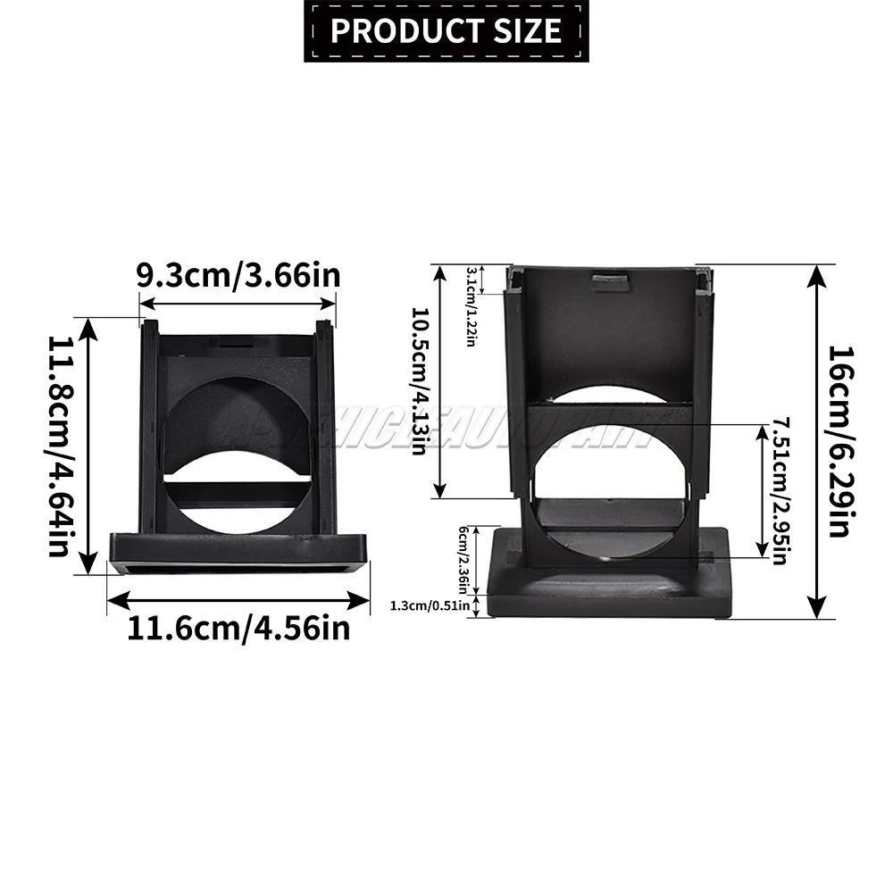 For VW Transporter T4 Bus Van 1990-2003 1/2 Pcs New Dashboard Center Control ashtray slot Water Cup Holder Black car accessories - view 2