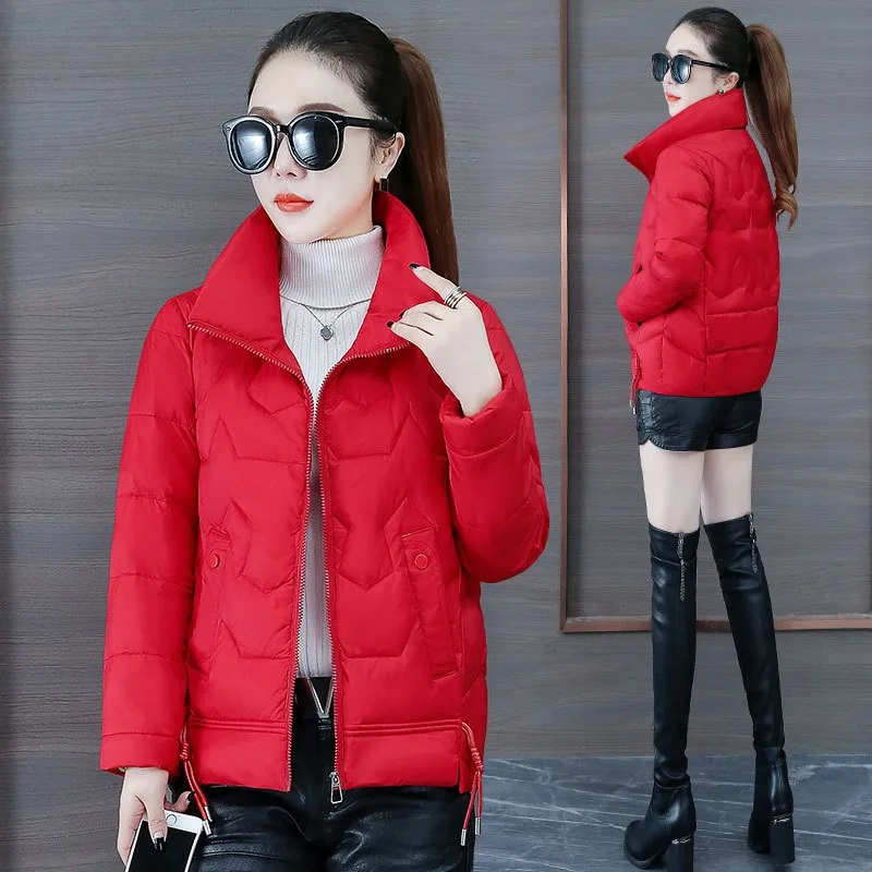 2023 Women White 90% Duck Down Jacket Winter Coat Female Short Little Fragrance Parkas Warm Slim Fit Outwear Frivolous Overcoat