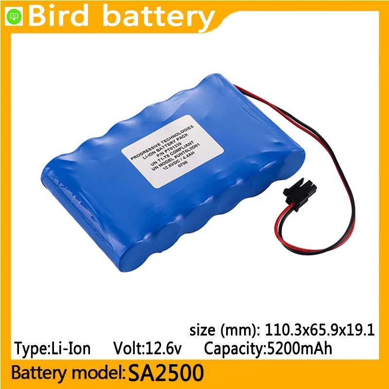 

SA2500 capacity5200mAh 12.6V lithium-ion battery, suitable for Bird card SA2500，SA6000EX testing instrumen