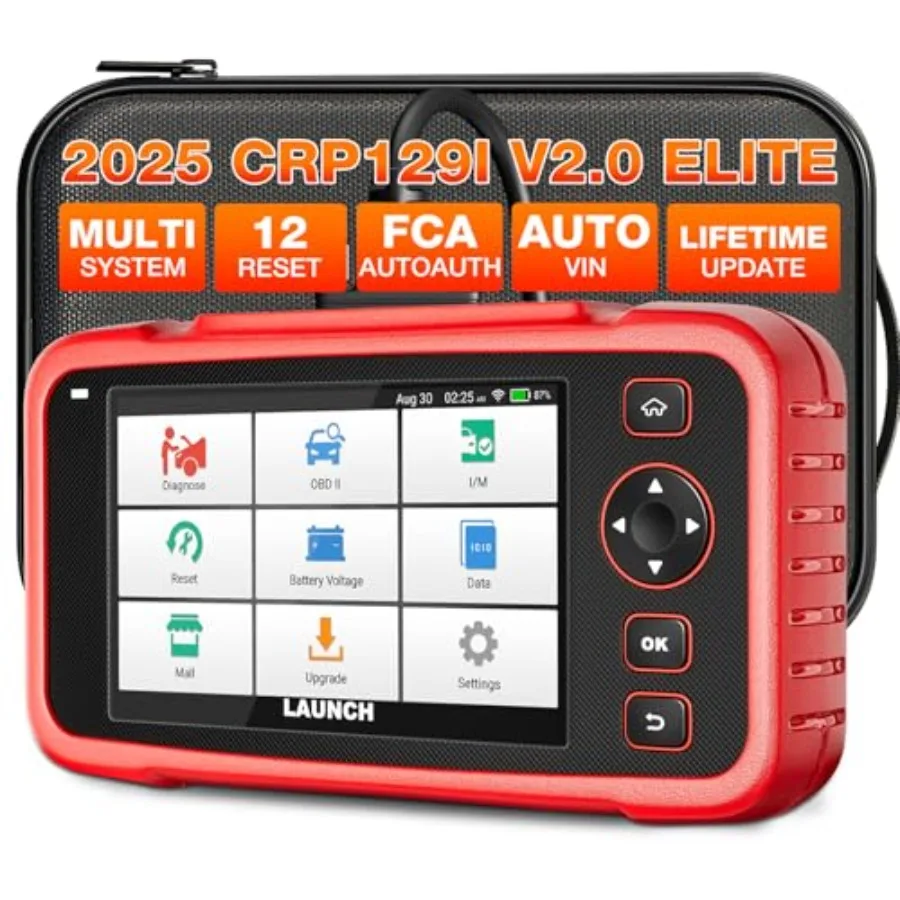 CRP129I V2.0 2025 OBD2-Scanner mit ABS/SRS/AT/ENG-Autodiagnosefunktionen bieten 12 Reset-Services, einschließlich TPMS/Öl/EPB