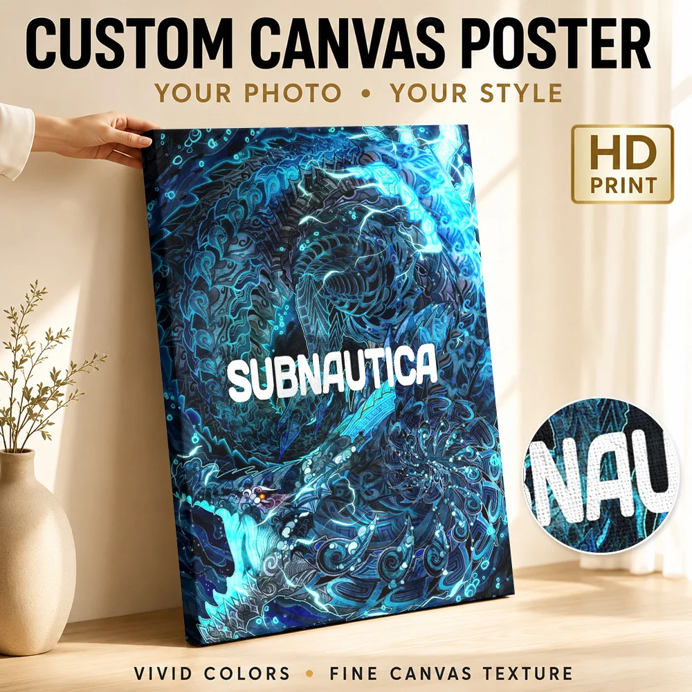Subnautica Game Art Canvas Print Poster Customized Gaming Anime Wall Paintings Decoration for Teen Bedroom Gift for Collectors