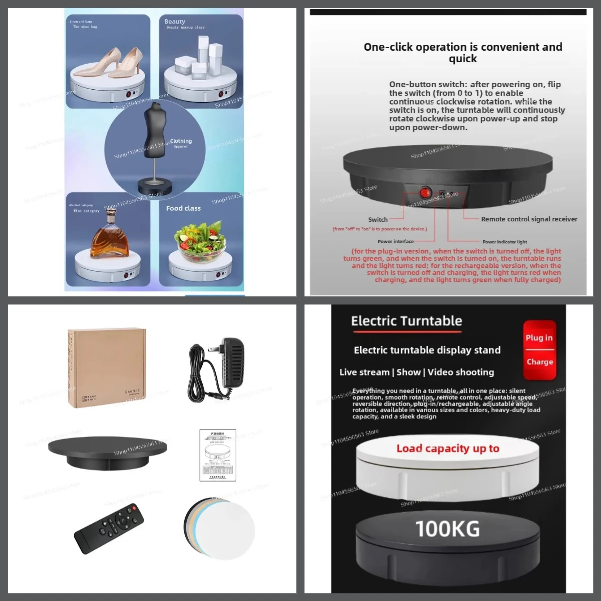 42CM 360° Electric Turntable - Professional Remote-Controlled Stand for 3D Scanning & Product Shooting