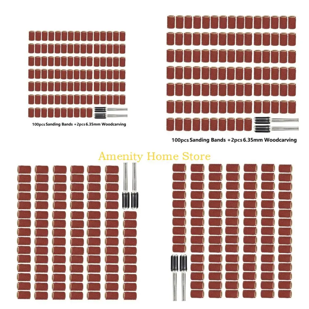 

F26c 100pcs Sanding Brumms с 2PCS Drum Mandrels Gear Slinding Set для ротажного