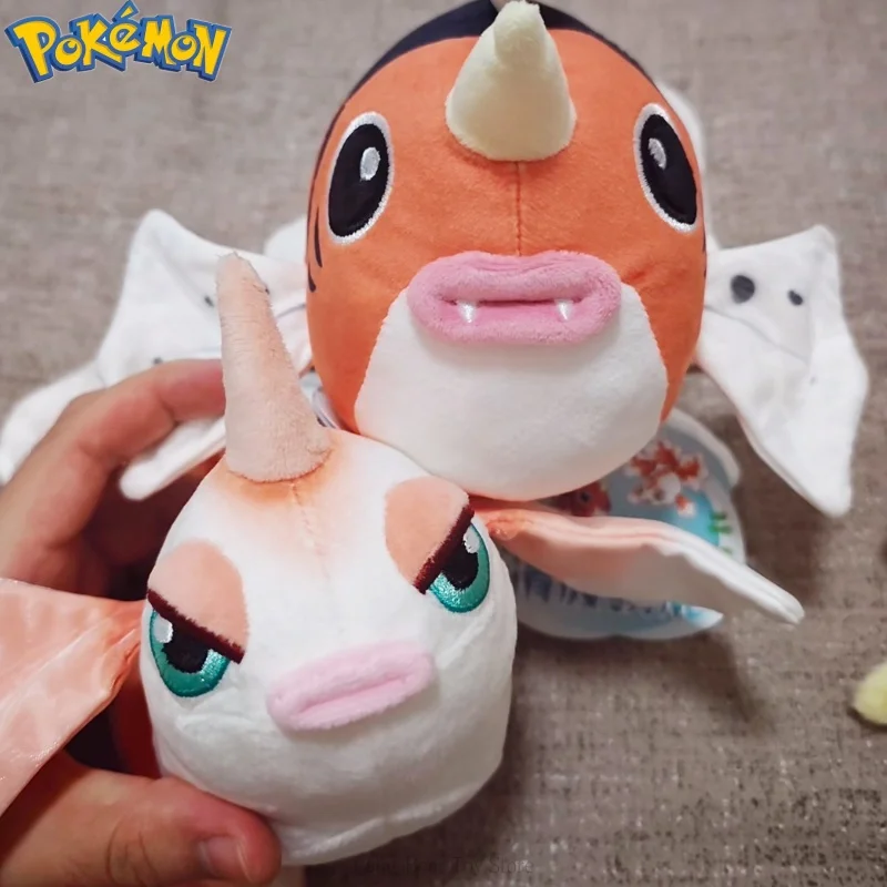 New Genuine PokéMon Fluffy Style Soft Action Figure Goldeen Seaking Qingbo Linyan Series Soft Stuffed Collect Ornament Toy Gift