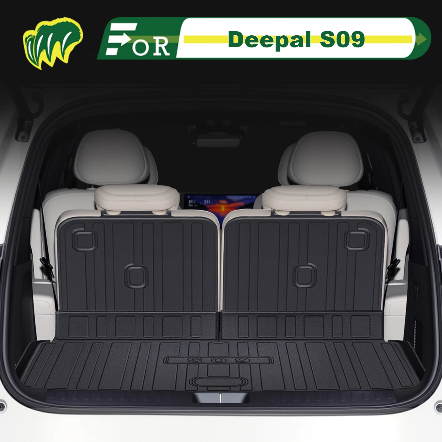 

Для Changan Deepal S09 2025 TPE индивидуальный коврик для багажника автомобиля всесезонный коврик для багажника 3D-образный коврик для багажника защитный коврик для спинки стула